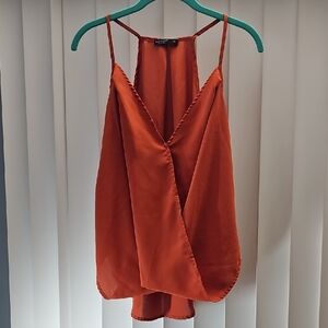 Women's Orange Sleeveless Top
